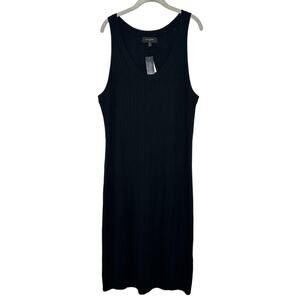 New Banana Republic Women’s Black Sweater Sleeveless Knit Midi Dress Size XL